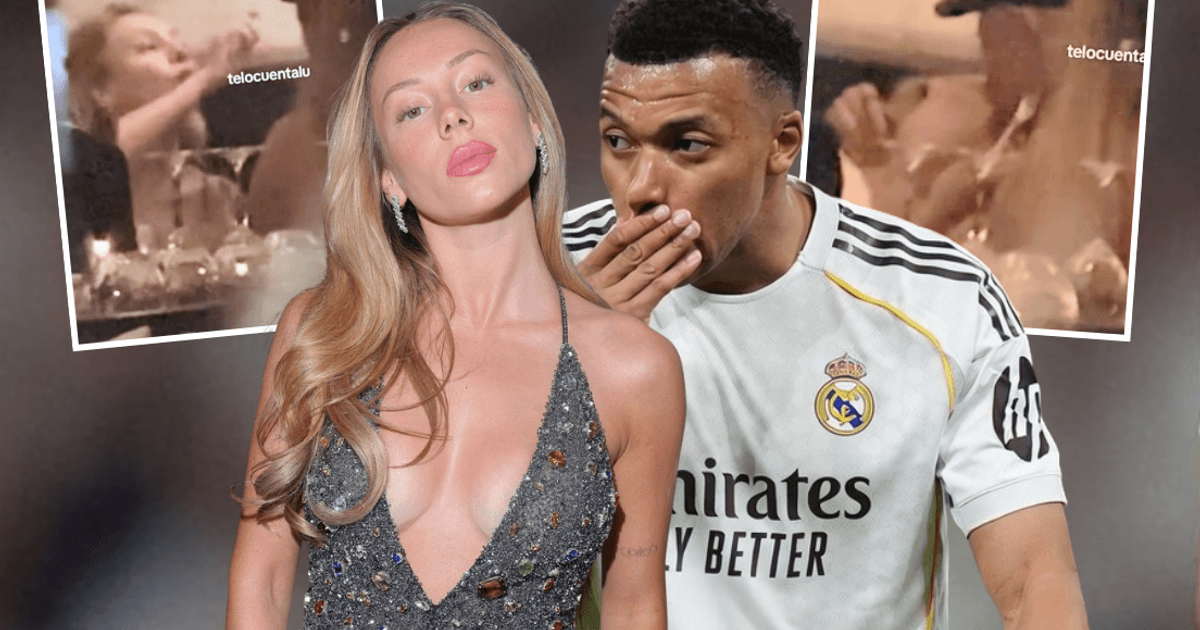 Kylian Mbappé embrasse passionnément Ester Expósito après le match nul de Madrid face à Girona Kylian Mbappé embrasse passionnément Ester Expósito après le match nul de Madrid face à Girona