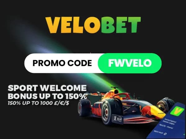 Code promo Velobet FWVELO : Bonus jusqu'à 330 % et 300 tours gratuits en 2026 Code promo Velobet FWVELO : Bonus jusqu'à 330 % et 300 tours gratuits en 2026