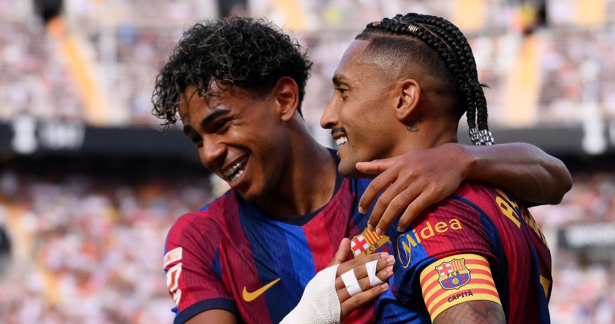 Raphinha égale un record de Lionel Messi et Lamine Yamal marque deux fois lors du large succès de Barcelone contre Valence Raphinha égale un record de Lionel Messi et Lamine Yamal marque deux fois lors du large succès de Barcelone contre Valence